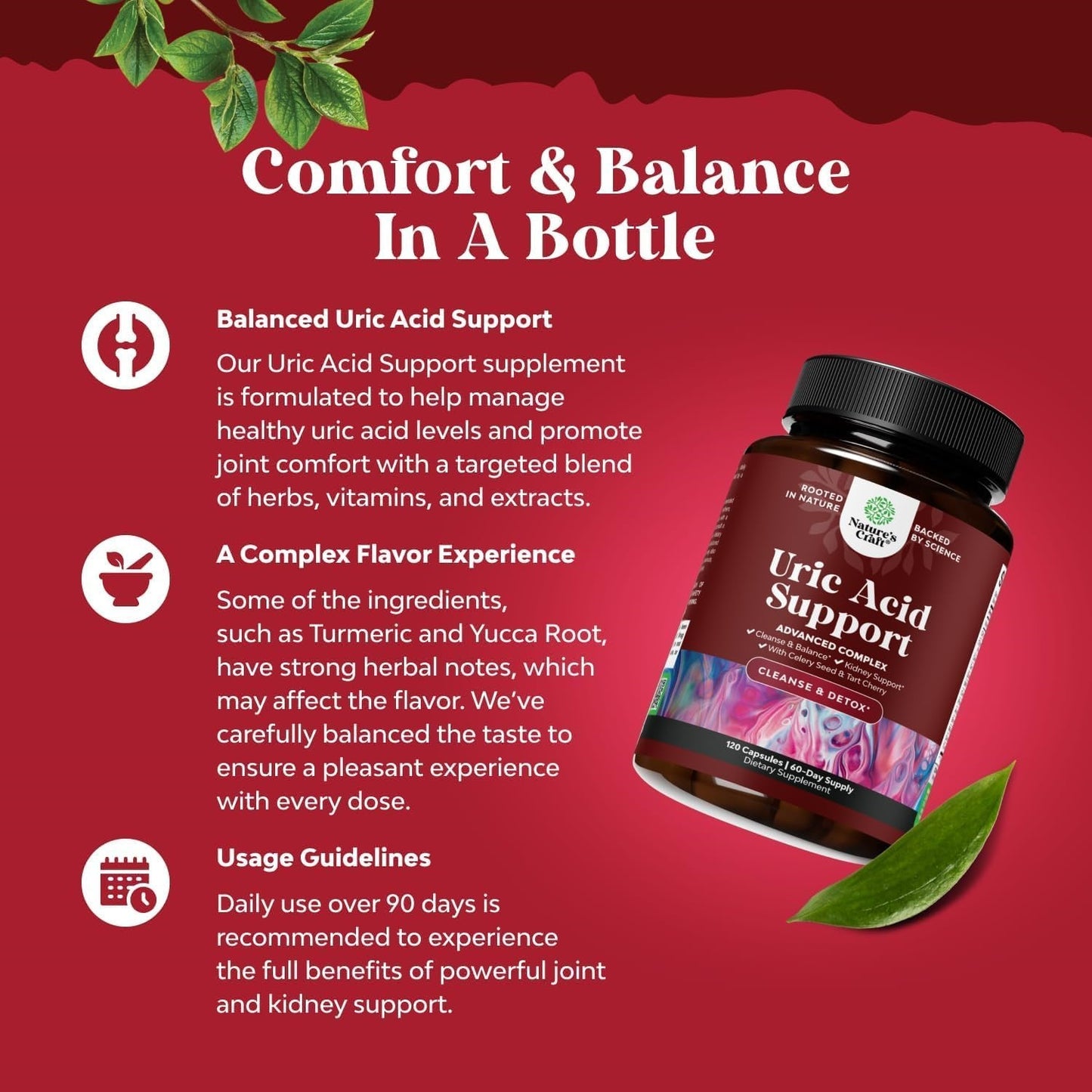 Uric Acid Support Capsule Count: 120